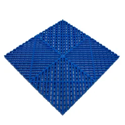 Carrelage de Sol Ventilé Pour Garage x120 Avec Bordure (Bleu)-MonsterShop Hot