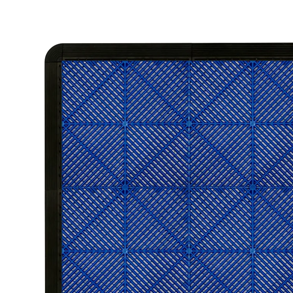 Carrelage de Sol Ventilé Pour Garage x120 Avec Bordure (Bleu)-MonsterShop Hot