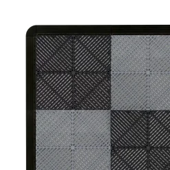 MonsterShop Carrelage de Sol Ventilé Pour Garage Avec Bordure (60 x Noir & 60 Gris)