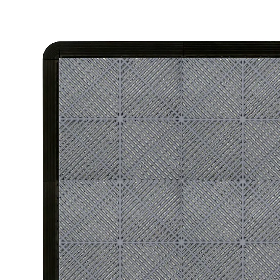 Carrelage de Sol Ventilé Pour Garage x120 Avec Bordure (Gris)-MonsterShop Online