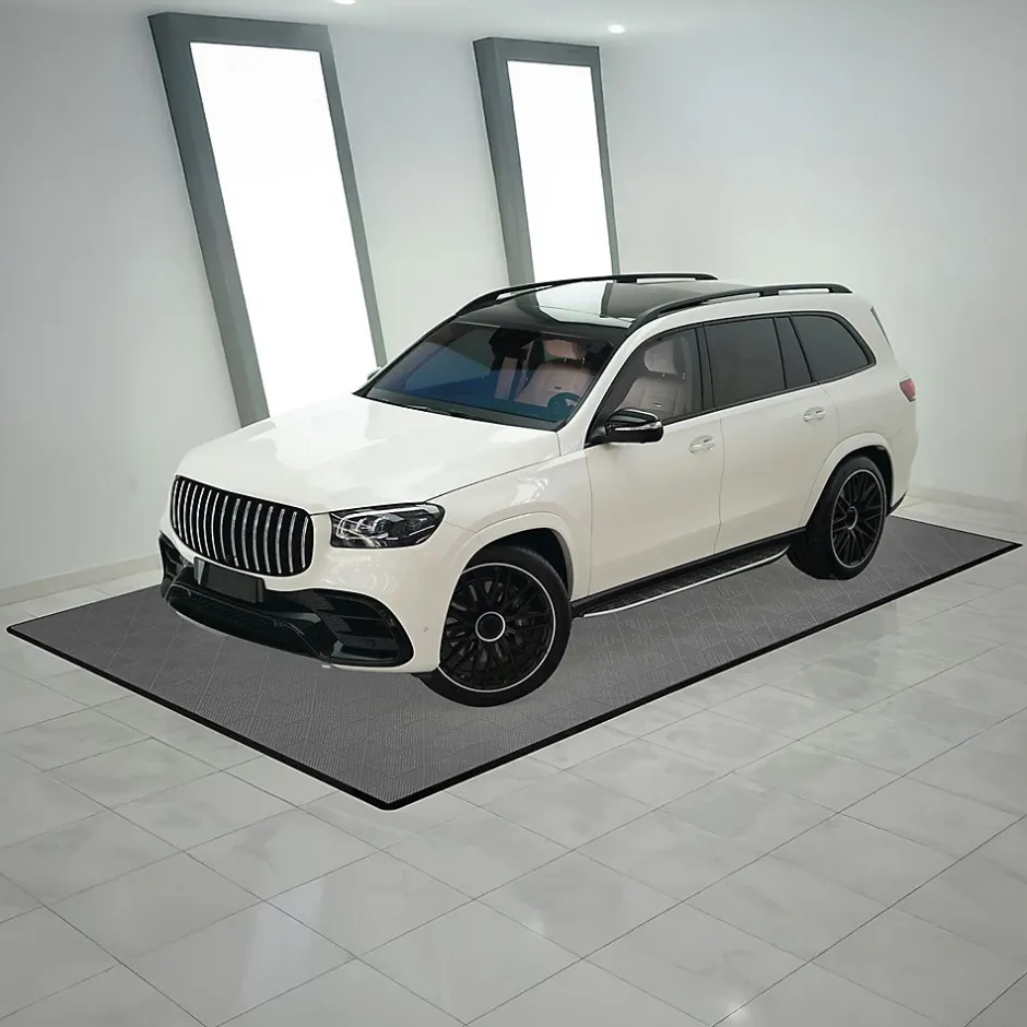 Carrelage de Sol Ventilé Pour Garage x120 Avec Bordure (Gris)-MonsterShop Online