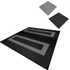 Carrelage de Sol Ventilé Pour Garage Avec Bordure (165 x Noir & 60 Gris)-MonsterShop Clearance