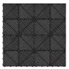 MonsterShop Carrelage de Sol Ventilé Pour Garage x225 Avec Bordure (Noir)
