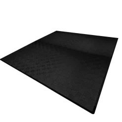 MonsterShop Carrelage de Sol Ventilé Pour Garage x225 Avec Bordure (Noir)