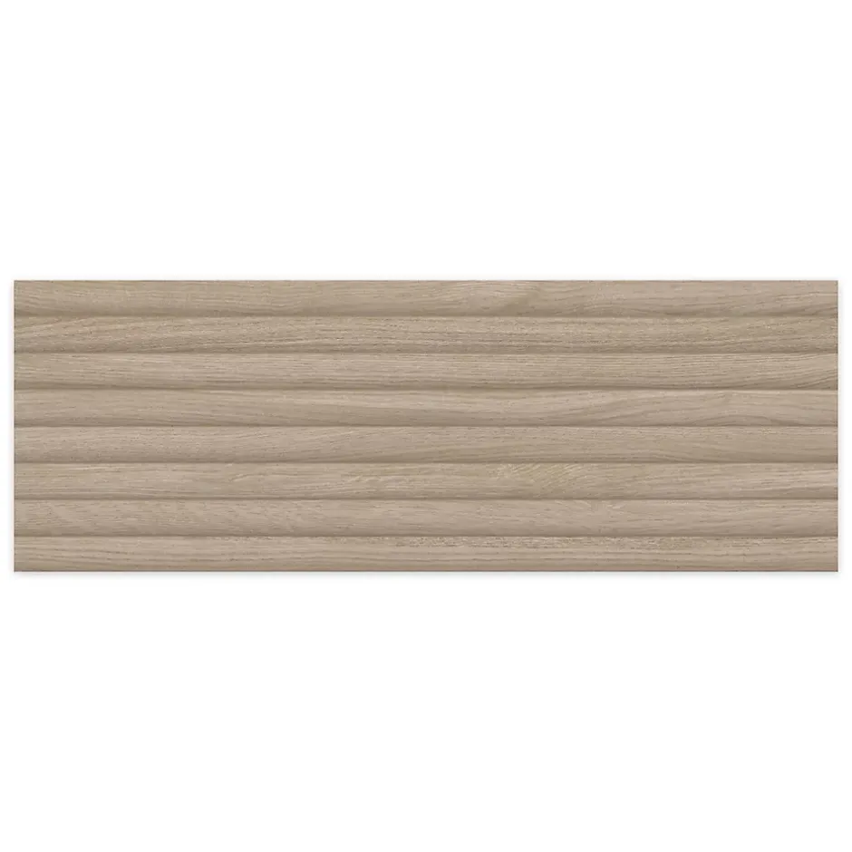 Ro'Ma Carrelage Carrelage effet Bois 3D Chêne Brun Curve 100x33,3x0,98 cm Valoren - Mur intérieur -