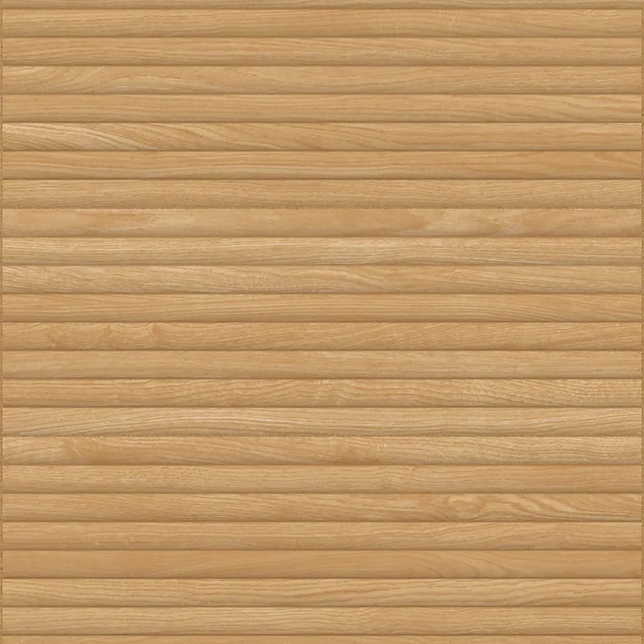 Carrelage effet Bois 3D Chêne Miel Curve 100x33,3x0,98 cm Valoren - Mur intérieur --Ro'Ma Carrelage New