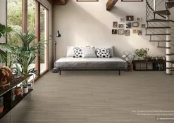 Carrelage effet bois sol intérieur / mur intérieur Line Wood Nut l.20 X L.120 cm rectifié 1er choix.-RAK Ceramics New