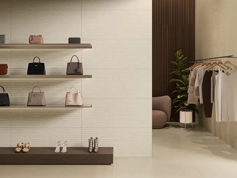 Carrelage effet Béton Beige Chanvre 278x120x0,6 cm Mat Talvoro - Mur intérieur (vendu par carton de 3,336 m²) --Ro'Ma Carrelage Outlet