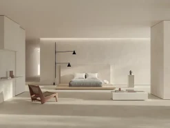 Ro'Ma Carrelage Carrelage effet Béton Blanc Sable Brut 120x50x1 cm Mat Stavira - Mur intérieur (vendu par carton de 1,8 m²) -