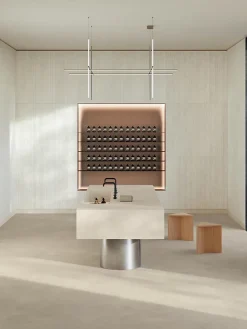 Ro'Ma Carrelage Carrelage effet Béton Brun Argile 120x50x0,85 cm Mat Stavira - Mur intérieur (vendu par carton de 1,8 m²) -