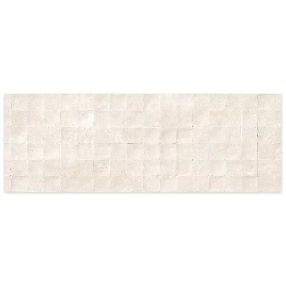Ro'Ma Carrelage Carrelage effet Béton 3D Beige Lin Cuadro 100x33,3x0,98 cm Montelis - Mur intérieur -