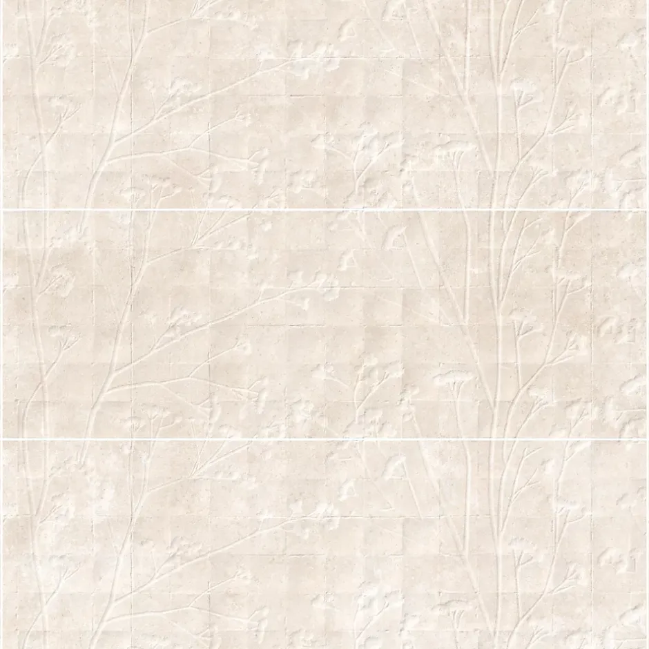 Ro'Ma Carrelage Carrelage effet Béton 3D Beige Lin Flor 100x33,3x0,98 cm Montelis - Mur intérieur -