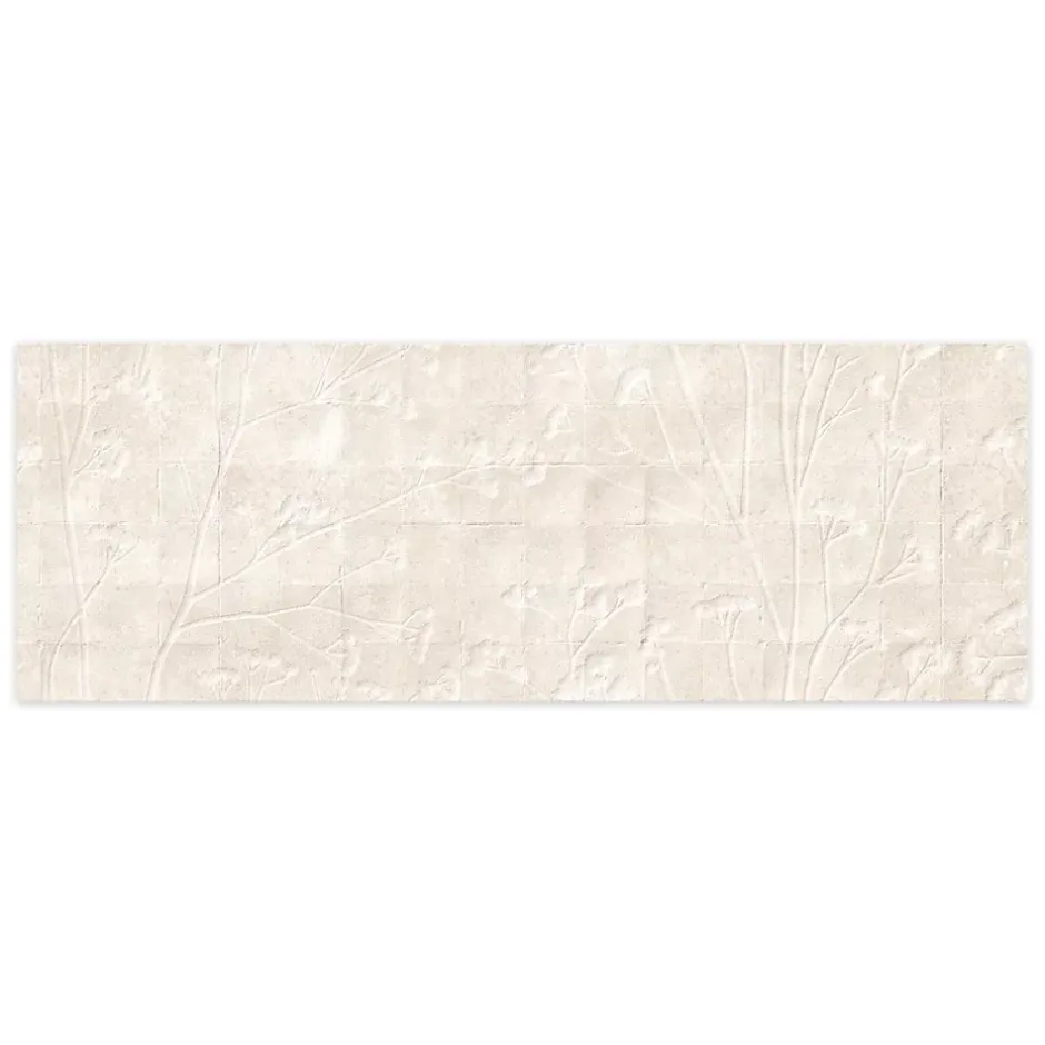 Ro'Ma Carrelage Carrelage effet Béton 3D Beige Lin Flor 100x33,3x0,98 cm Montelis - Mur intérieur -