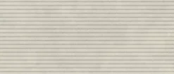 Ro'Ma Carrelage Carrelage effet Béton 3D Gris Perle Lines 120x50x1 cm Mat Stavira - Mur intérieur (vendu par carton de 1,8 m²) -