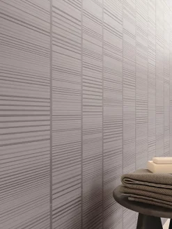 Carrelage effet Béton 3D Gris Taupe Cadenza 120x50x0,85 cm Mat Cortivo - Mur intérieur (vendu par carton de 1,8 m²) - RO'MA CARREL-Ro'Ma Carrelage Sale