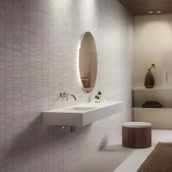 Carrelage effet Béton 3D Gris Taupe Cadenza 120x50x0,85 cm Mat Cortivo - Mur intérieur (vendu par carton de 1,8 m²) - RO'MA CARREL-Ro'Ma Carrelage Sale