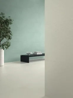 Ro'Ma Carrelage Carrelage effet Béton 3D Vert Argile Linear 120x50x0,85 cm Mat Cortivo - Mur intérieur (vendu par carton de 1,8 m²) - RO'MA CARREL