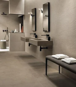 Ro'Ma Carrelage Carrelage effet Béton Grège 120x50x0,85 cm Mat Benzaro - Mur intérieur (vendu par carton de 1,8 m²) -