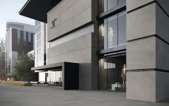 Carrelage effet Béton Gris Ombre 240x120x0,9 cm Mat Gravino - Mur intérieur (vendu par carton de 2,88 m²) --Ro'Ma Carrelage