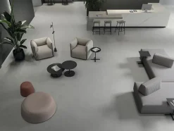 Carrelage effet Béton Gris Nuit 278x120x0,6 cm Mat Montera - Mur intérieur (vendu par carton de 3,336 m²) --Ro'Ma Carrelage Discount