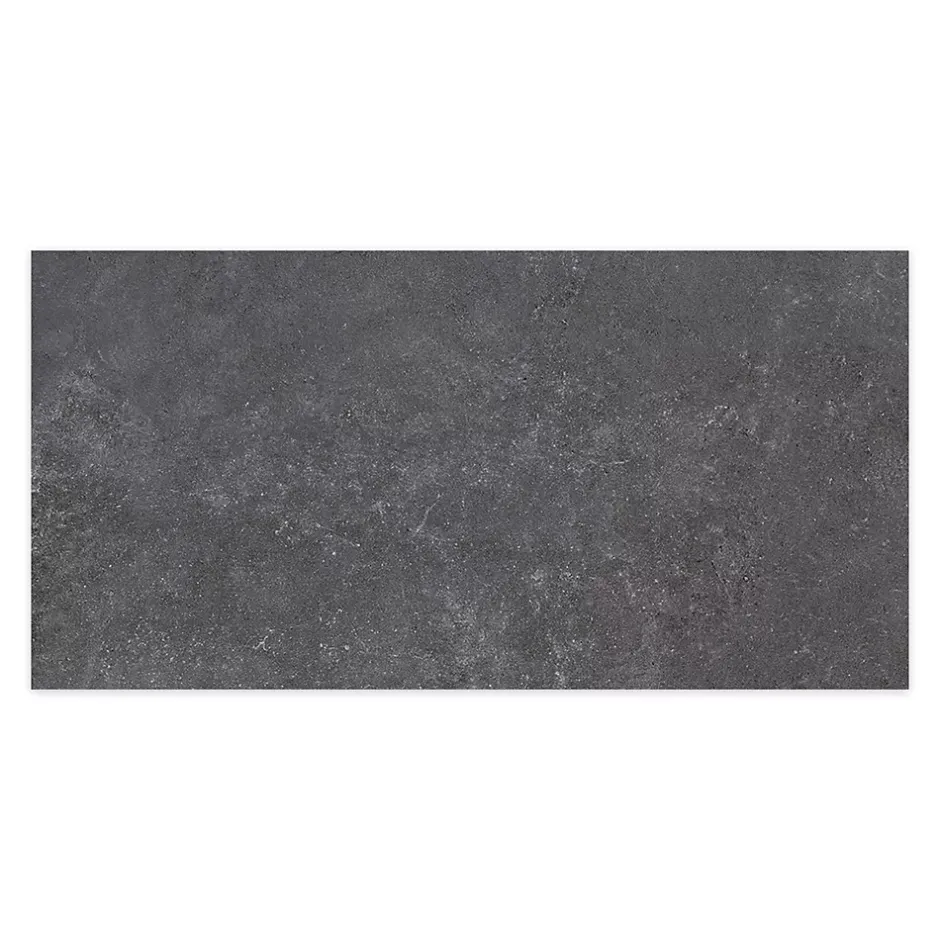 Ro'Ma Carrelage Carrelage effet Béton Gris Anthracite 120x60x0,9 cm In&Out Sorelan - Sol et mur intérieur et Sol extérieur -
