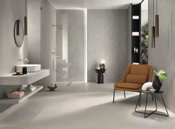 Carrelage effet Béton Gris Brume 278x120x0,6 cm Mat Montera - Mur intérieur (vendu par carton de 3,336 m²) --Ro'Ma Carrelage Online