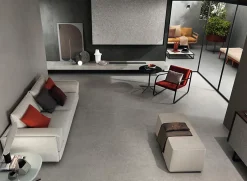 Carrelage effet Béton Gris Brume 278x120x0,6 cm Mat Gravino - Mur intérieur (vendu par carton de 3,336 m²) --Ro'Ma Carrelage Clearance