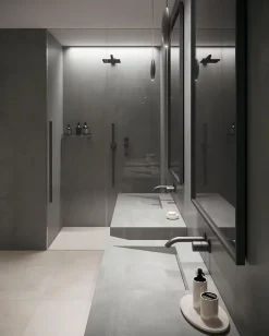 Carrelage effet Béton Gris Ombre 278x120x0,6 cm Mat Gravino - Mur intérieur (vendu par carton de 3,336 m²) --Ro'Ma Carrelage Online