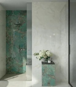 Ro'Ma Carrelage Carrelage effet Béton Gris Luce 120x120x0,9 cm Gravino - Sol extérieur (vendu par carton de 2,88 m²) -