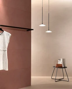 Carrelage effet Béton Rouge Argile 120x50x0,85 cm Mat Talvoro - Mur intérieur (vendu par carton de 1,8 m²) --Ro'Ma Carrelage Clearance