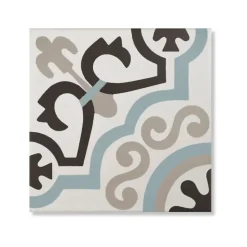 Ro'Ma Carrelage Carrelage effet Carreau ciment Sagas 20x20x1,1 cm Cemira - Sol et mur intérieur (vendu au m²) -