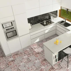 Carrelage effet Carreau ciment Abrera 20x20x1,1 cm Cemira - Sol et mur intérieur (vendu au m²) --Ro'Ma Carrelage New