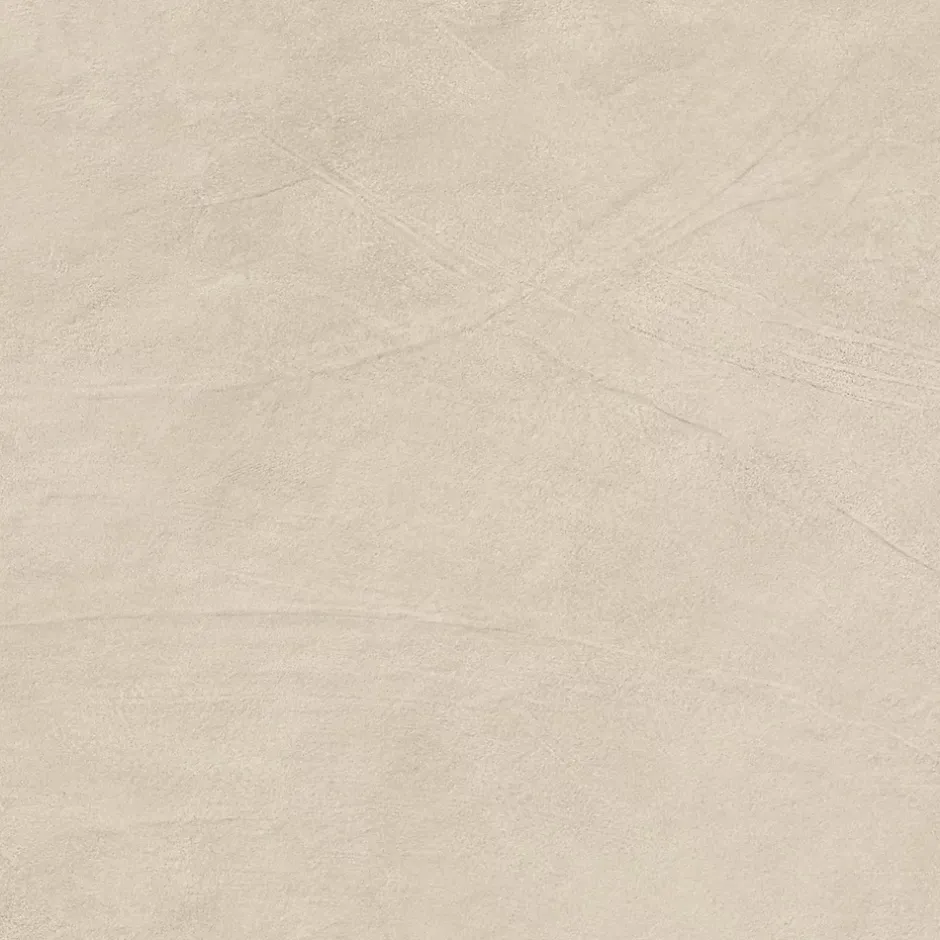 Ro'Ma Carrelage Carrelage effet Enduit Beige Lin 60x60x0,9 cm Mat Calviro - Sol et mur intérieur (vendu par carton de 1,08 m²) -