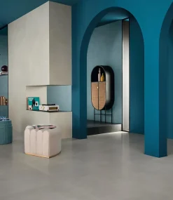 Ro'Ma Carrelage Carrelage effet Enduit Bleu Brume 278x120x0,6 cm Mat Calviro - Mur intérieur (vendu par carton de 3,336 m²) -