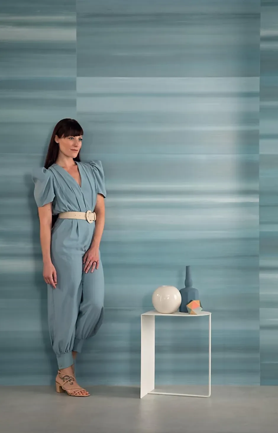 Carrelage effet Enduit Fusion 120x50x0,85 cm Mat Calviro - Mur intérieur (vendu par carton de 1,8 m²) --Ro'Ma Carrelage Outlet