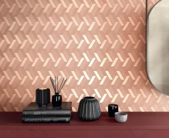 Carrelage effet Enduit Rouge Argile 120x50x0,85 cm Mat Calviro - Mur intérieur (vendu par carton de 1,8 m²) --Ro'Ma Carrelage Best