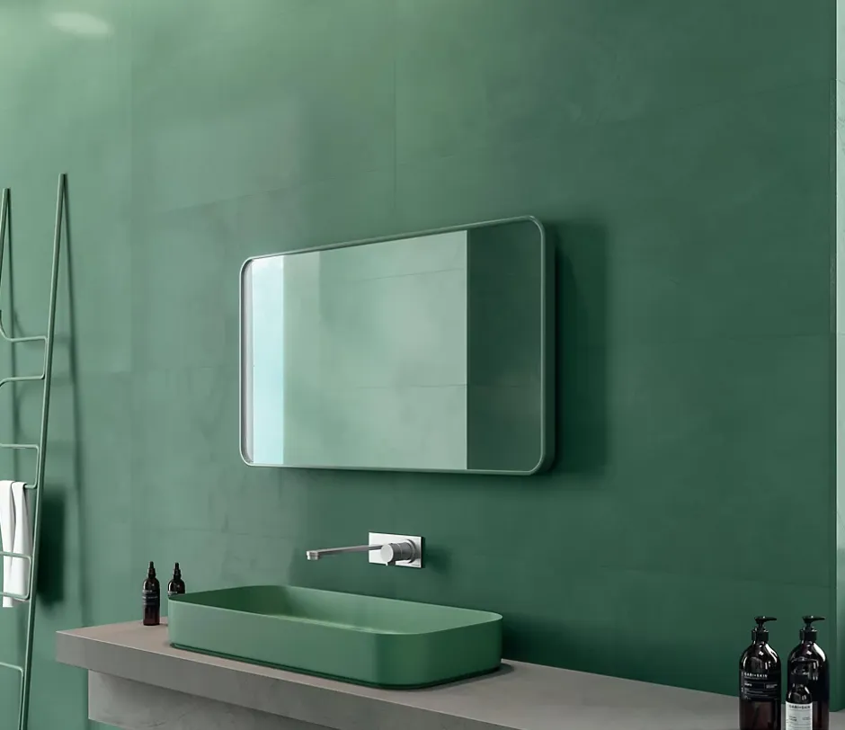 Ro'Ma Carrelage Carrelage effet Enduit Vert Pin 120x50x0,85 cm Mat Calviro - Mur intérieur (vendu par carton de 1,8 m²) -