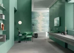 Ro'Ma Carrelage Carrelage effet Enduit Vert Pin 120x50x0,85 cm Mat Calviro - Mur intérieur (vendu par carton de 1,8 m²) -