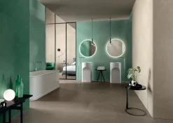 Carrelage effet Enduit Vert Pin 278x120x0,6 cm Mat Calviro - Mur intérieur (vendu par carton de 3,336 m²) --Ro'Ma Carrelage Sale