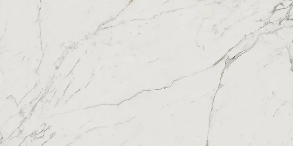 Carrelage effet Marbre Blanc Calacatta Extra 240x120x0,9 cm Brillant Clarenza - Mur intérieur (vendu par carton de 2,88 m²) - RO'M-Ro'Ma Carrelage Online