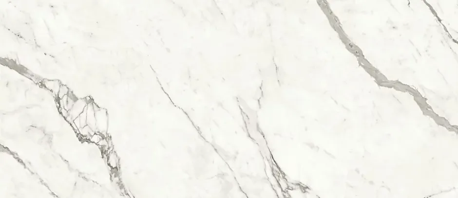 Carrelage effet Marbre Blanc Calacatta Majestic 278x120x0,6 cm Silk Faventa - Mur intérieur (vendu par carton de 3,336 m²) - RO'MA-Ro'Ma Carrelage Discount