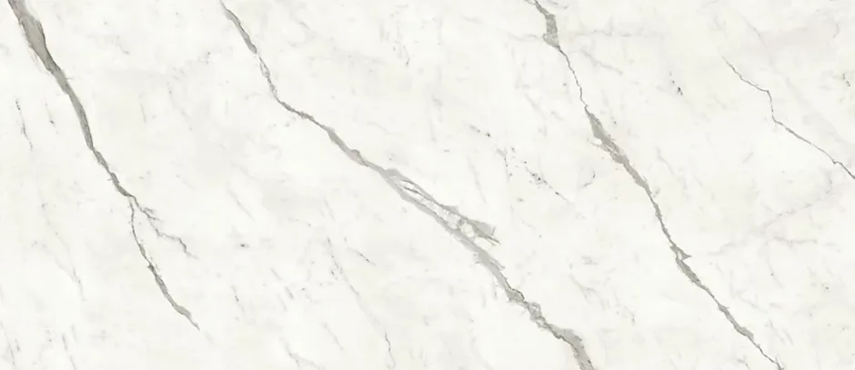 Carrelage effet Marbre Blanc Calacatta Majestic 278x120x0,6 cm Silk Faventa - Mur intérieur (vendu par carton de 3,336 m²) - RO'MA-Ro'Ma Carrelage Discount
