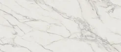 Ro'Ma Carrelage Carrelage effet Marbre Blanc Calacatta Extra Veinage continu 278x120x0,6 cm Brillant Clarenza - Mur intérieur (vendu par carton de