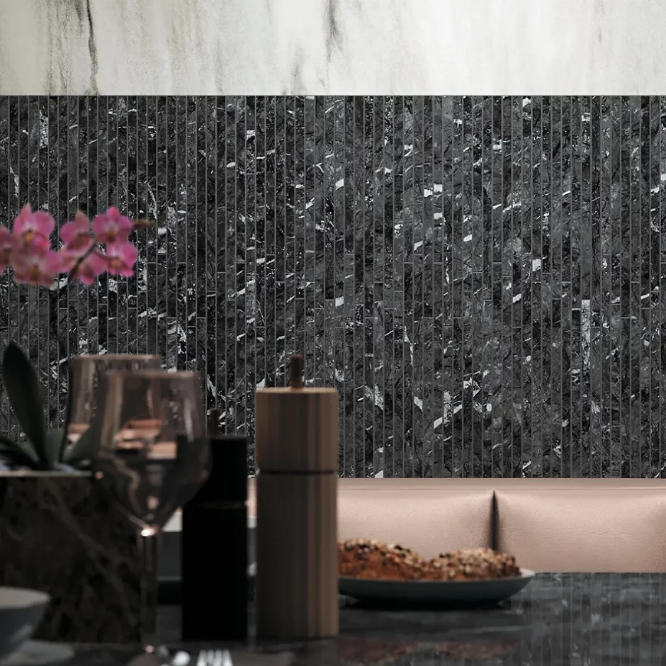 Ro'Ma Carrelage Carrelage effet Marbre Blanc Aurora 278x120x0,6 cm Brillant Magnaro - Mur intérieur (vendu par carton de 3,336 m²) - RO'MA CARRELA