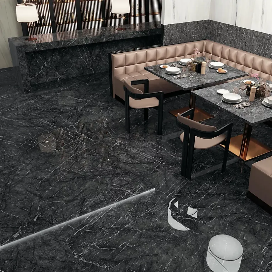 Ro'Ma Carrelage Carrelage effet Marbre Blanc Aurora 278x120x0,6 cm Brillant Magnaro - Mur intérieur (vendu par carton de 3,336 m²) - RO'MA CARRELA