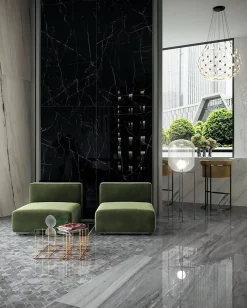 Ro'Ma Carrelage Carrelage effet Marbre Blanc Aurora 278x120x0,6 cm Brillant Magnaro - Mur intérieur (vendu par carton de 3,336 m²) - RO'MA CARRELA