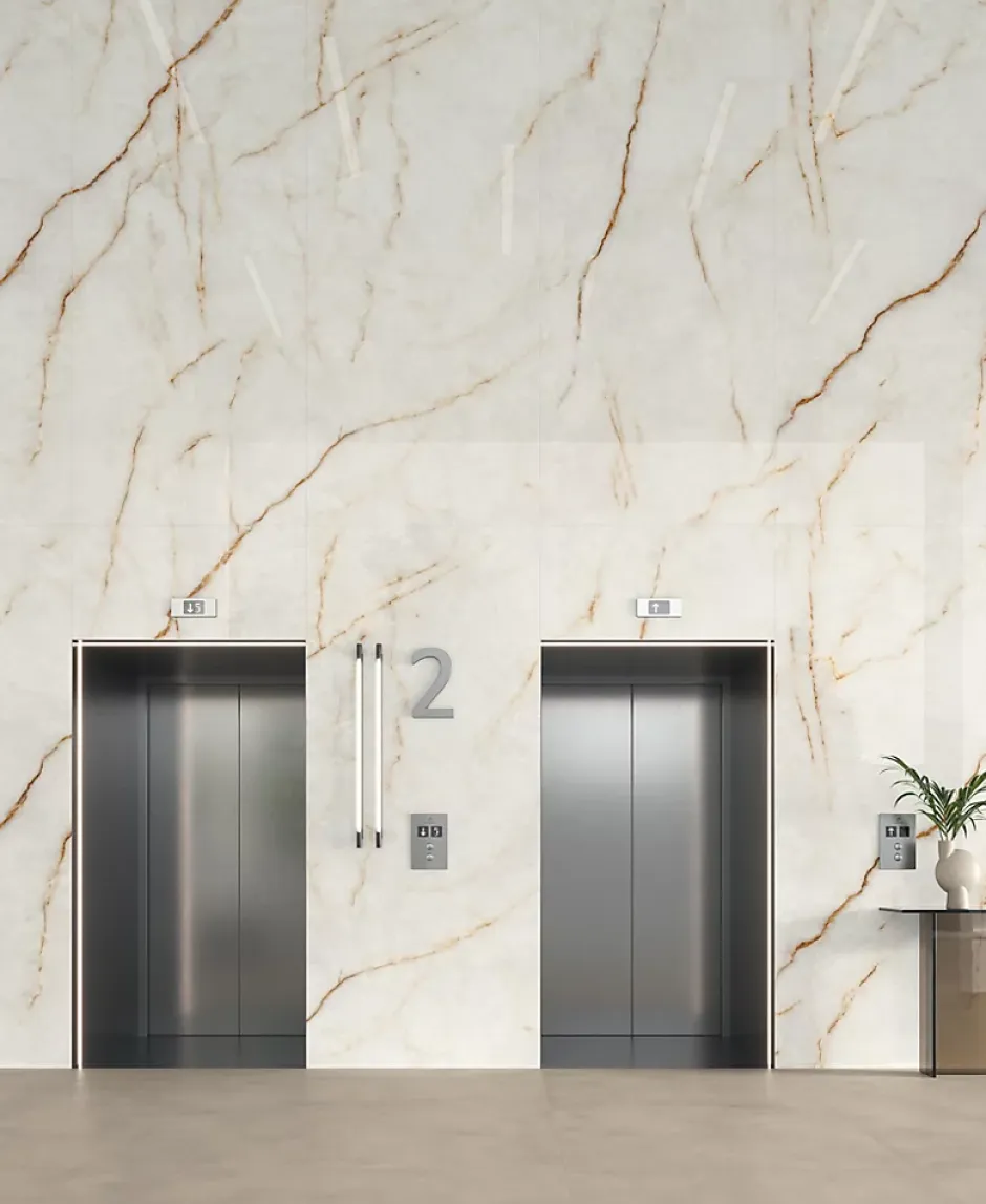 Ro'Ma Carrelage Carrelage effet Marbre Blanc Cristallo 278x120x0,6 cm Silk Sorvella - Mur intérieur (vendu par carton de 3,336 m²) - RO'MA CARRELA