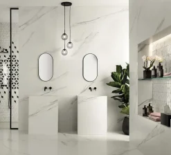 Carrelage effet Marbre Blanc Calacatta Armonia 120x120x0,9 cm Velours Orsiano - Sol et mur intérieur (vendu par carton de 2,88 m²)-Ro'Ma Carrelage New