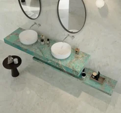 Ro'Ma Carrelage Carrelage effet Marbre Blanc Opale 278x120x0,6 cm Brillant Florenza - Mur intérieur (vendu par carton de 3,336 m²) - RO'MA CARRELA