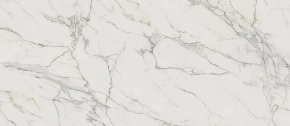 Ro'Ma Carrelage Carrelage effet Marbre Blanc Calacatta Extra Bookmatch A 278x120x0,6 cm Brillant Clarenza - Mur intérieur (vendu par carton de 3,3